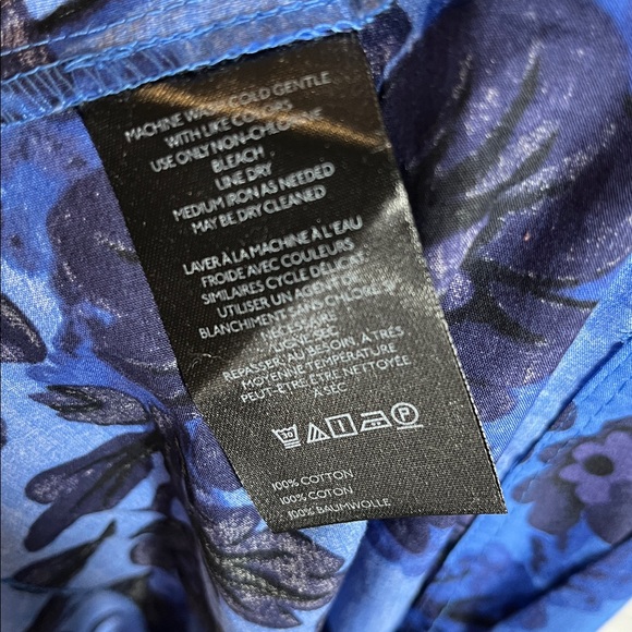 NWT Anthropologie Somerset blue black floral dress - Picture 9 of 9